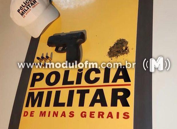 Homem é preso com arma ilegal e jovem é detido por posse de drogas pela Polícia Militar Rodoviária