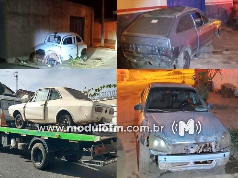 Operação conjunta da Polícia Militar e da Sestran remove veículos abandonados para garantir segurança e limpeza do município