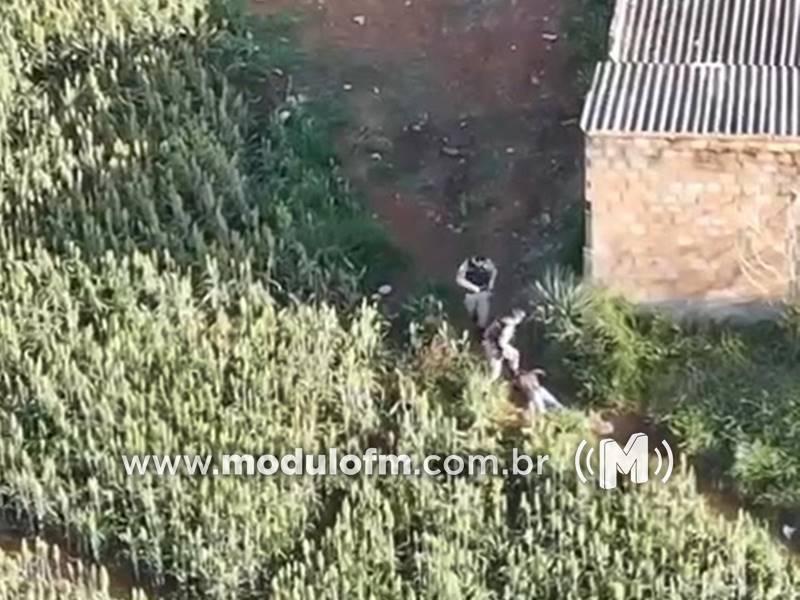Polícia Militar utiliza drone para prender homem acusado de violência doméstica em Patrocínio