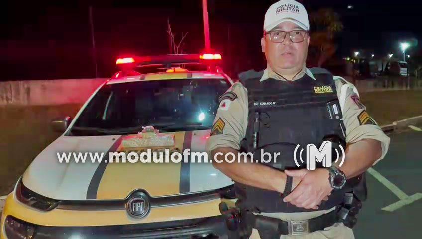 Jovem é preso com grande quantidade de drogas na MG-190; suspeito transportava maconha para revenda em Coromandel