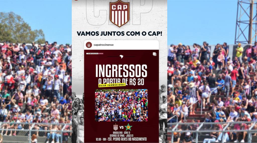 Diretoria do CAP faz promoção no ingresso para jogão de sábado contra a Portuguesa