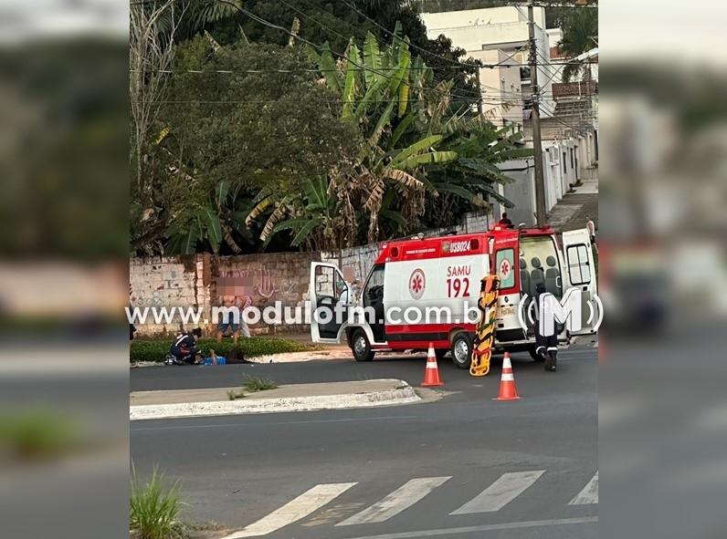 Grave acidente deixa motociclista ferido no Bairro São Francisco