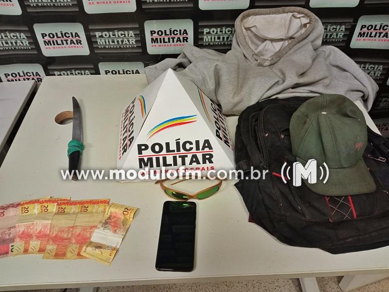 Polícia Militar detém suspeito de roubo em estabelecimento comercial