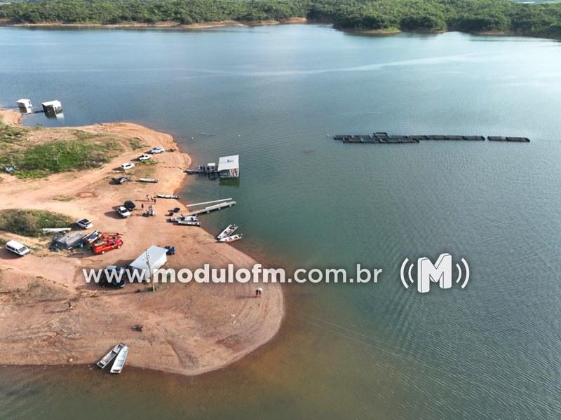 Bombeiros de Unaí se unem à operação de resgate na busca por pescador que se afogou na represa em Patrocínio