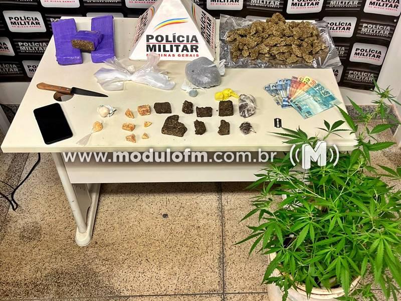 Homem é preso com grande quantidade de drogas após abordagem da Polícia Militar em Patrocínio
