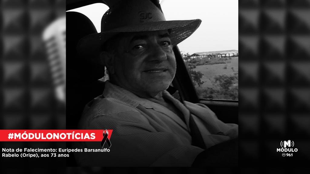 Nota de Falecimento: Euripedes Barsanulfo Rabelo (Oripe), aos 73 anos