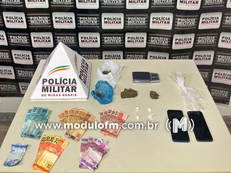 Polícia Militar prende suspeito e apreende entorpecentes após denúncias de ponto de drogas no bairro Serra Negra
