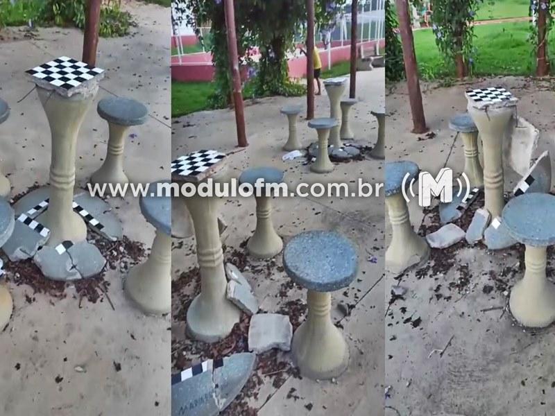 Praça de esportes do bairro Boa Esperança enfrenta onda de vandalismo e destruição em Patrocínio