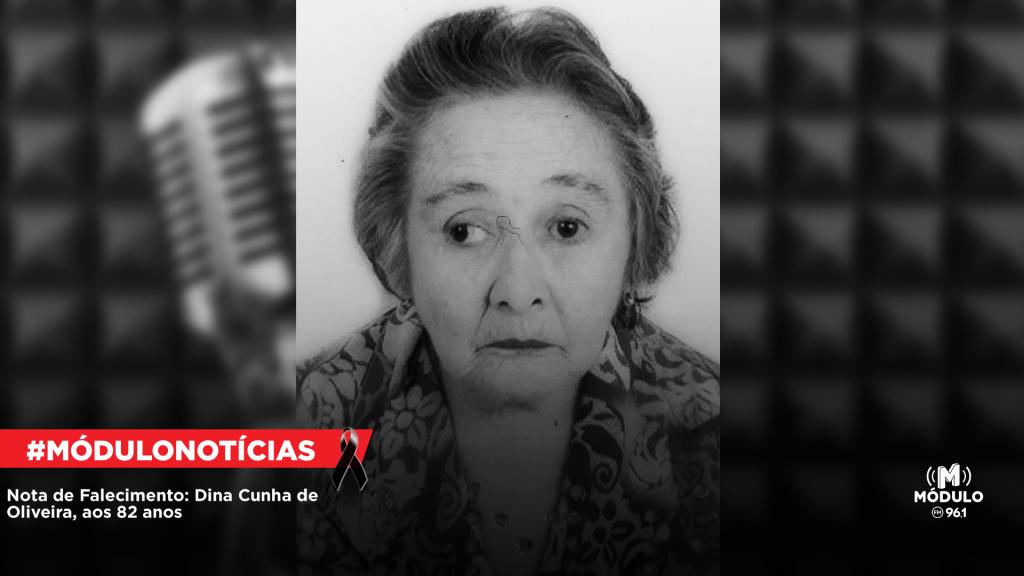 Nota de Falecimento: Dina Cunha de Oliveira, aos 82...
