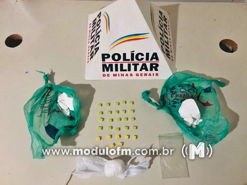 Três jovens são presos transportando drogas de Patos de Minas para Guimarânia