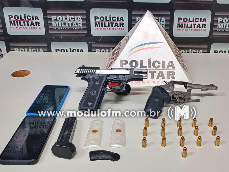 Operação em três bairros prende suspeitos e apreende drogas e armas em Patrocínio