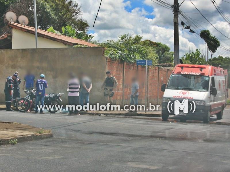 Acidente entre motos deixa dois homens feridos em Patrocínio