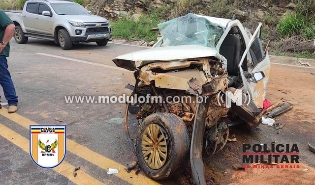 Acidente grave na Serra da Catiara: Idoso fica preso às ferragens e três são hospitalizados
