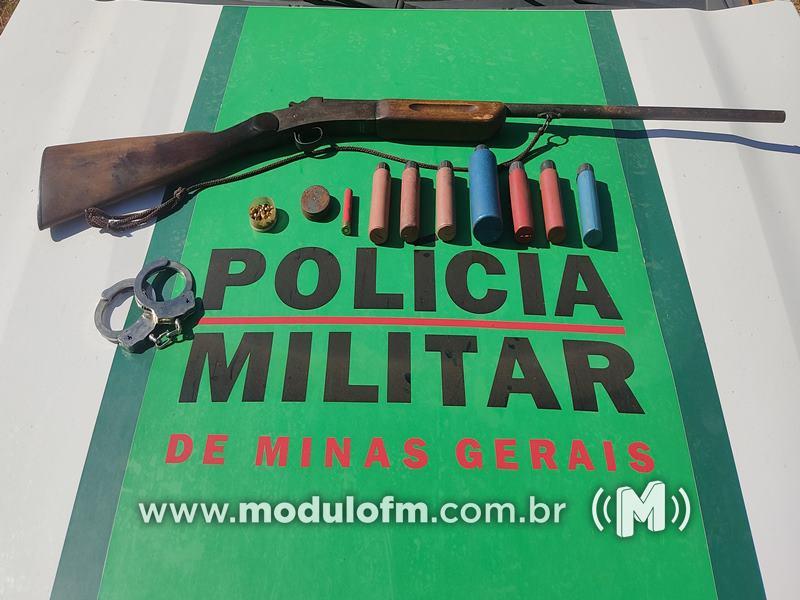 Homem é preso por porte ilegal de arma de fogo na zona rural de Coromandel