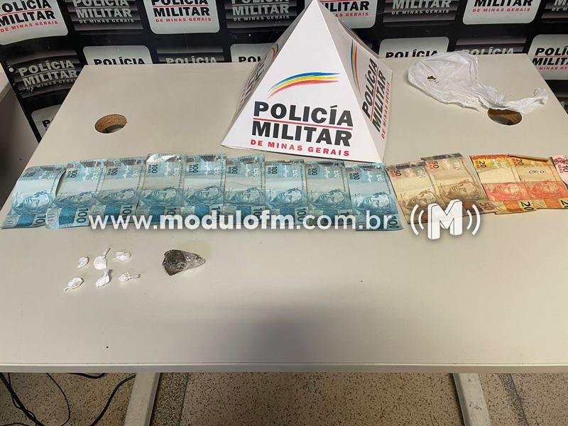 Jovem de 18 anos é preso com drogas e dinheiro no terminal rodoviário de Patrocínio