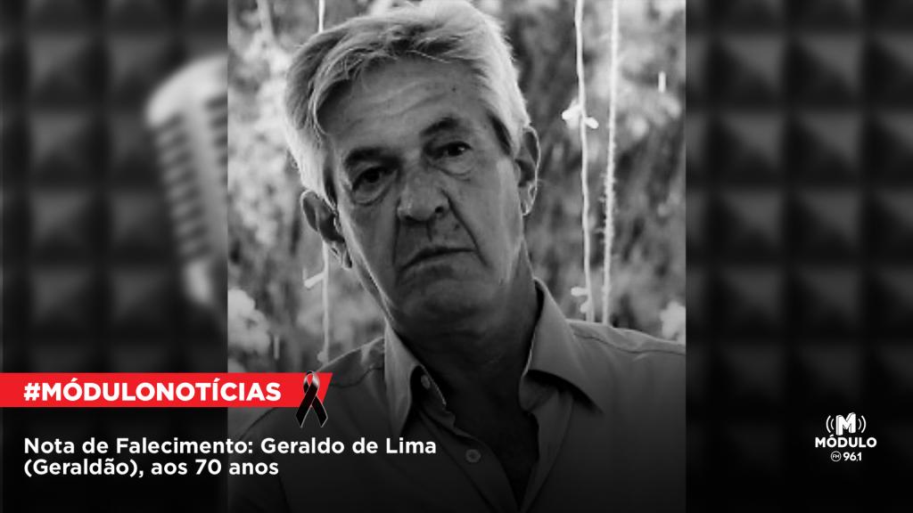 Nota de Falecimento: Geraldo de Lima (Geraldão), aos 70 anos