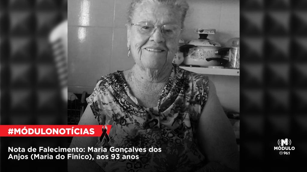 Nota de Falecimento: Maria Gonçalves dos Anjos (Maria do Finico), aos 93 anos