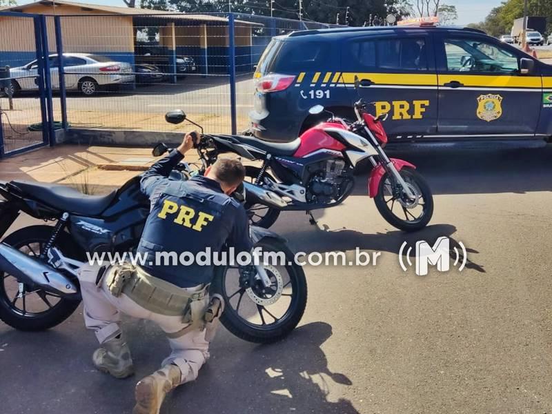 Polícia Rodoviária Federal recupera motocicletas furtadas em operação na BR-365
