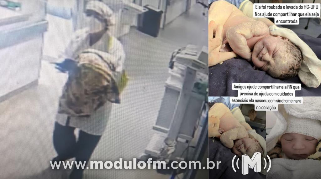 Recém-nascida é roubada por mulher no HC-UFU, em Uberlândia