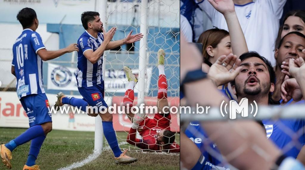 Torcida faz a festa pelo acesso e Aymorés de Ubá vence a 1ª partida da final do Módulo II do Campeonato Mineiro