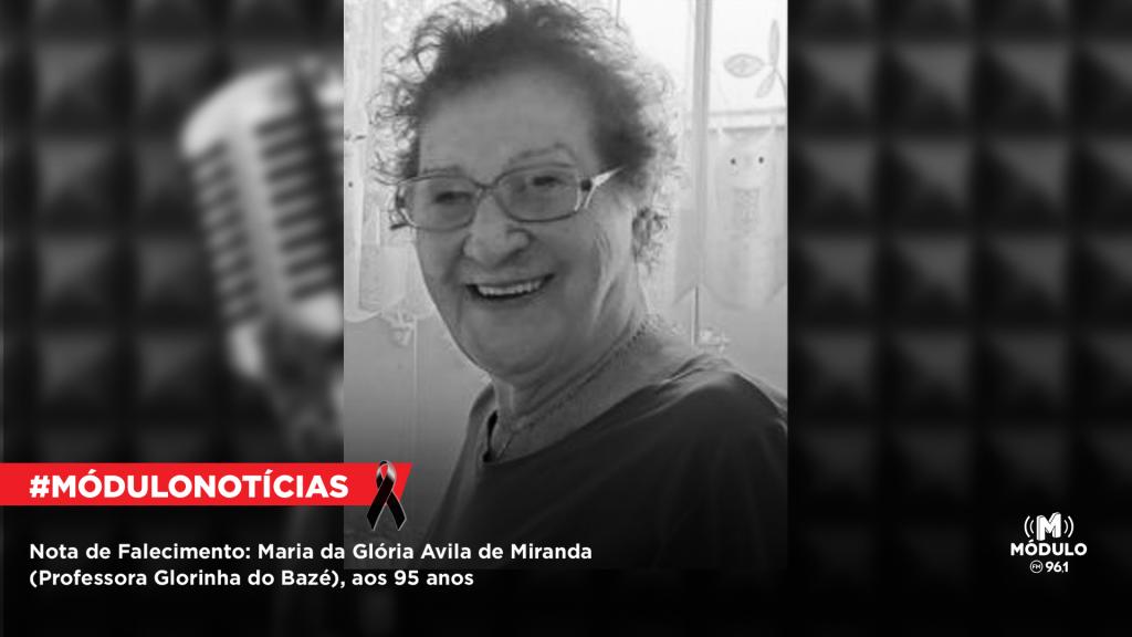 Nota de Falecimento:  Maria da Glória Ávila de...