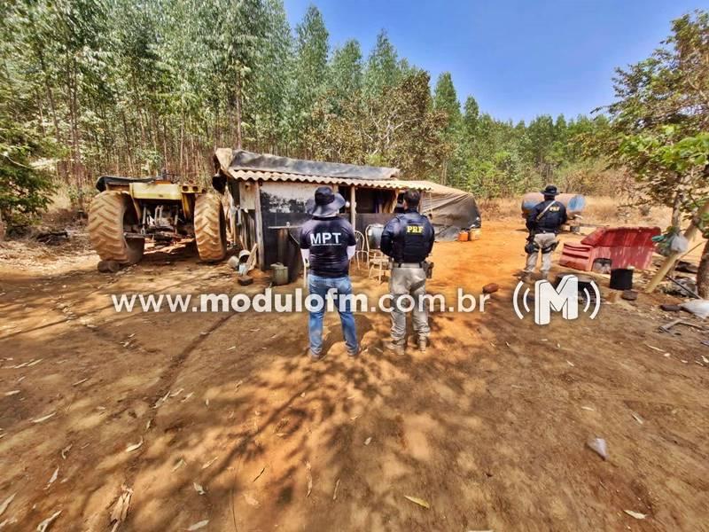 Dois trabalhadores resgatados de condições análogas à escravidão em carvoaria em Guimarânia