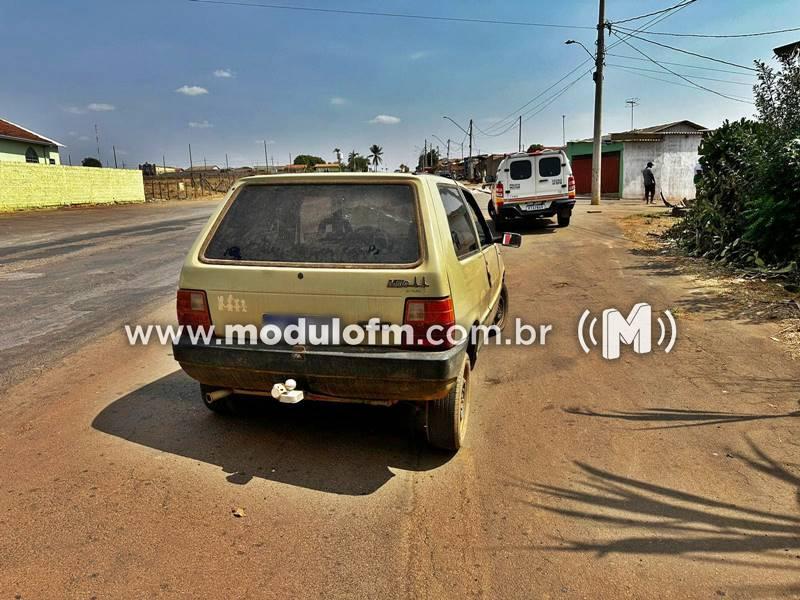 Carro furtado durante a madrugada no bairro São Judas é localizado pela PM no povoado de Martins