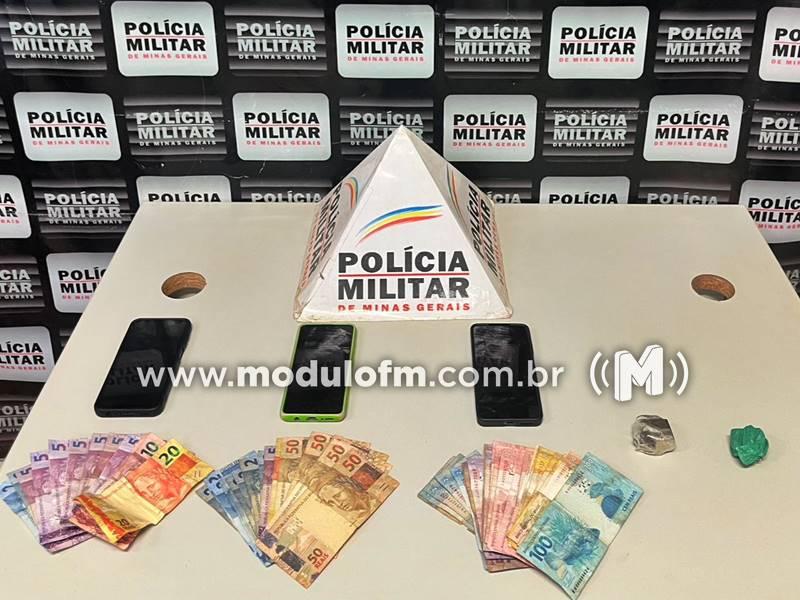 Polícia Militar intercepta veículo e prende trio com drogas na chegada a Patrocínio