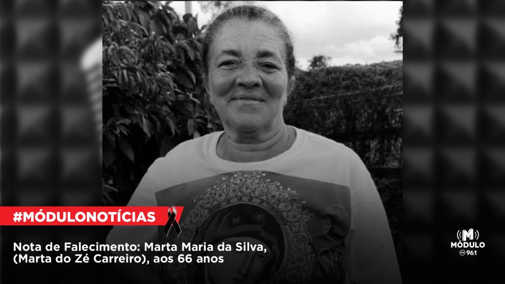 Nota de Falecimento: Marta Maria da Silva (Marta do...