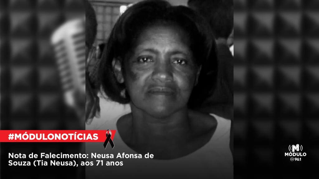 Nota de Falecimento: Neusa Afonsa de Souza (Tia Neusa),...