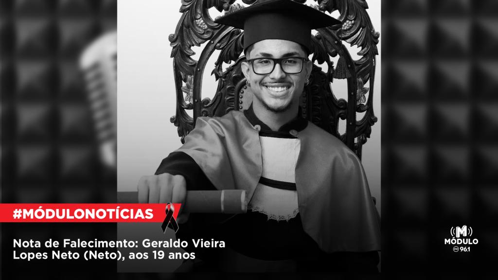Nota de Falecimento: Geraldo Vieira Lopes Neto (Neto), aos...