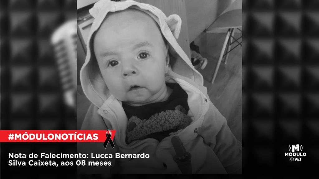 Nota de Falecimento: Lucca Bernardo Silva Caixeta, aos 08...