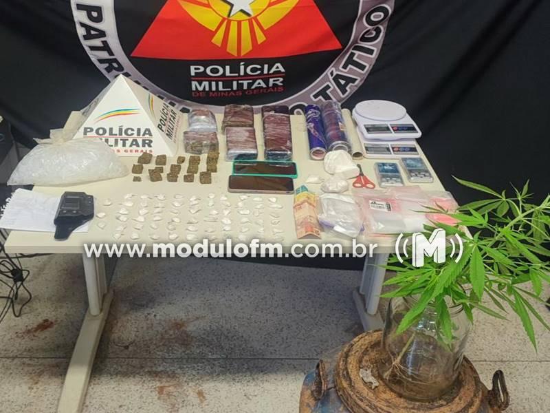 PM prende dois homens e apreende cocaína, maconha e planta de maconha em operação contra o tráfico no bairro Manoel Nunes