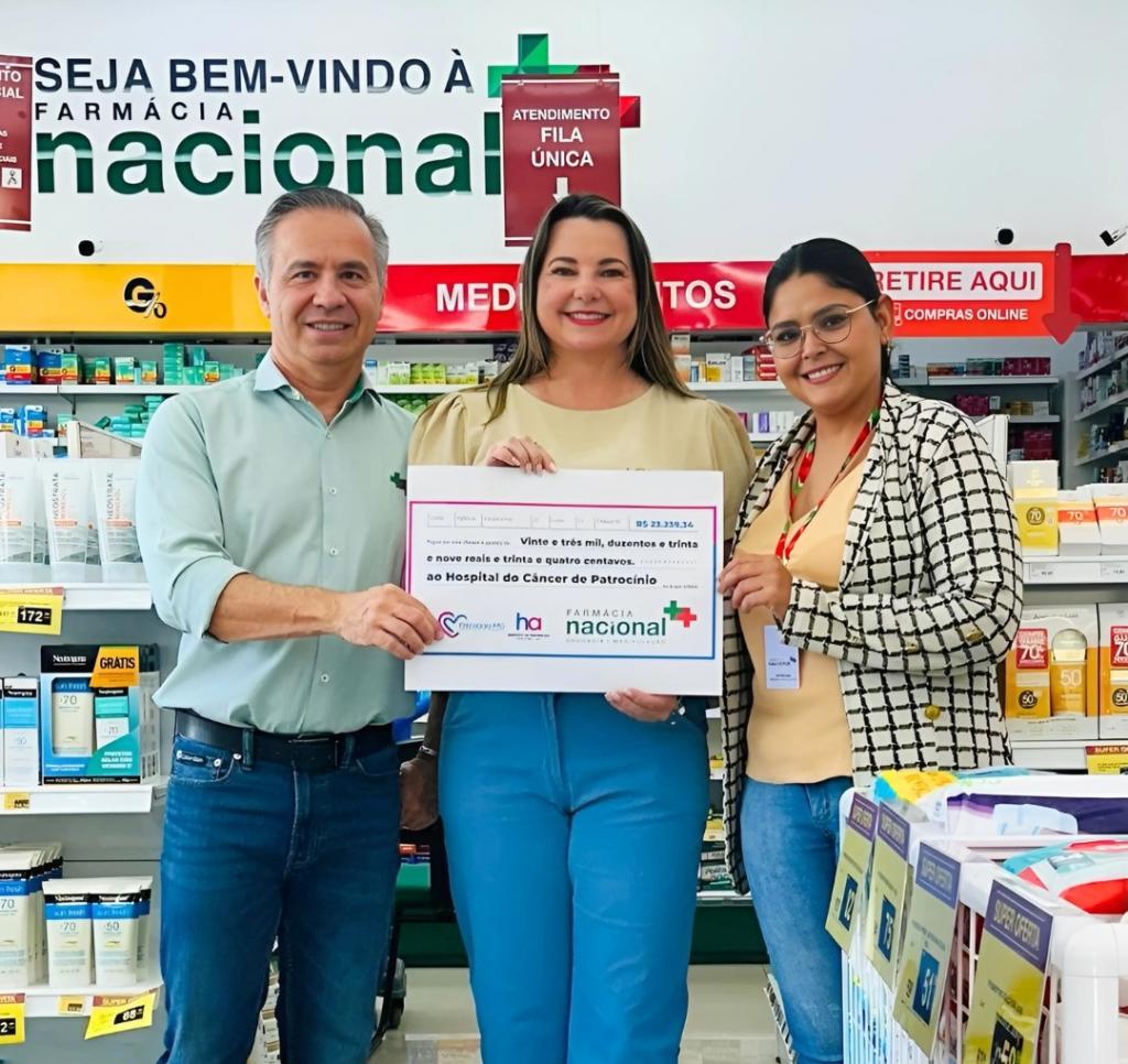 Farmácia Nacional repassa mais de R$ 23 mil ao...
