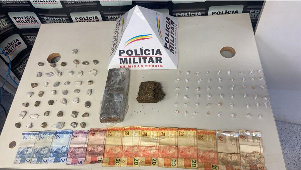 Polícia Militar apreende drogas e detém três pessoas em...