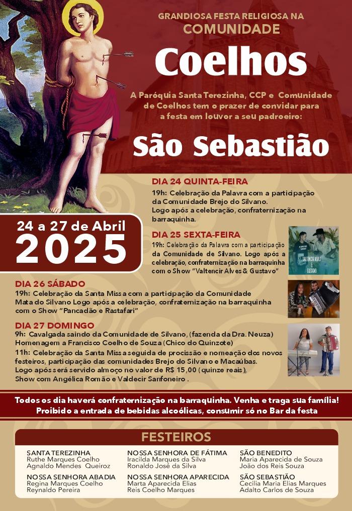 Comunidade de Coelhos estará em festa a partir desta...