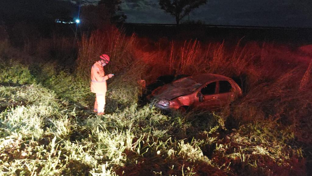 Duas pessoas ficam feridas em capotamento na BR-365, em...