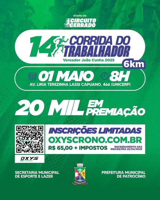 Imagem 1 do post Publicada lei de repasse de R$ 90 mil para a 14ª Corrida do Trabalhador que acontece no dia 1º de maio