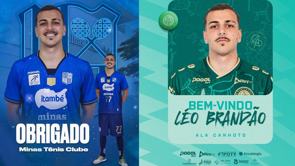 Patrocinense Léo Brandão se despede do Minas Tênis Clube e assina com o Atlético Piauiense