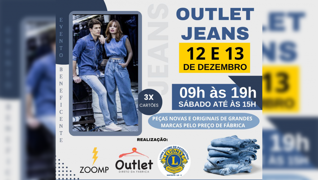 Lions Clube de Patrocínio promove Outlet Jeans beneficente nos...