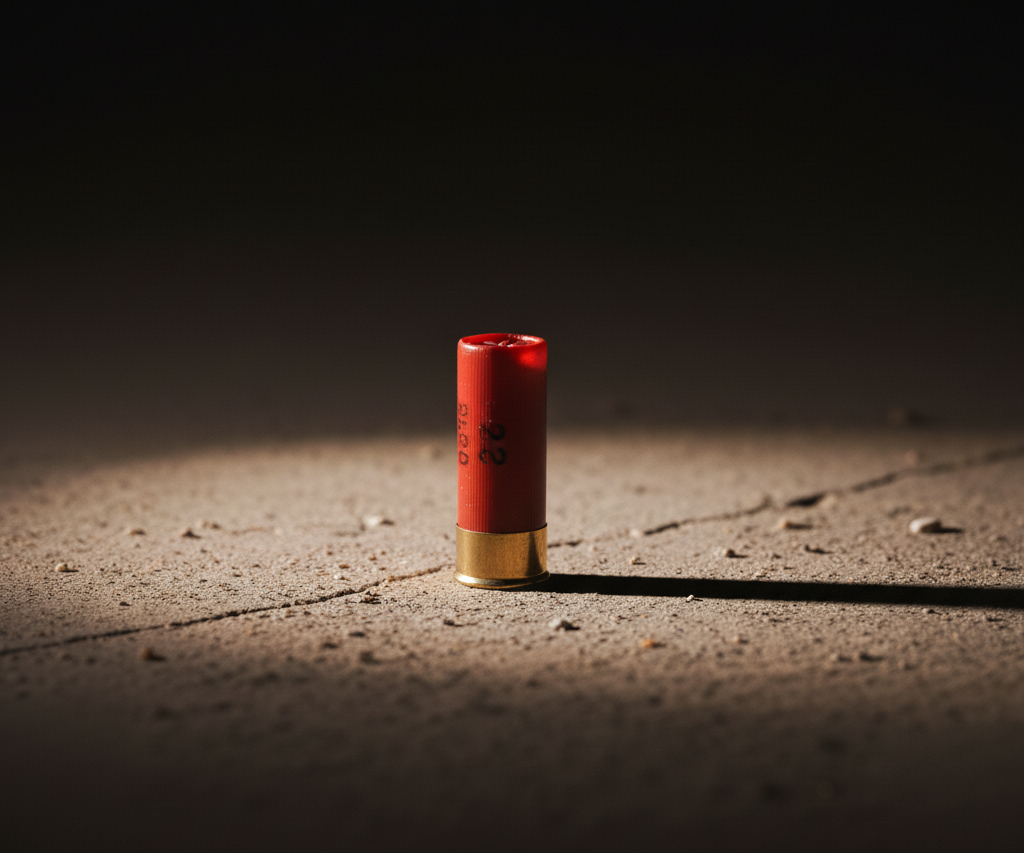 Munição de calibre 12 é encontrada próximo à entrada...