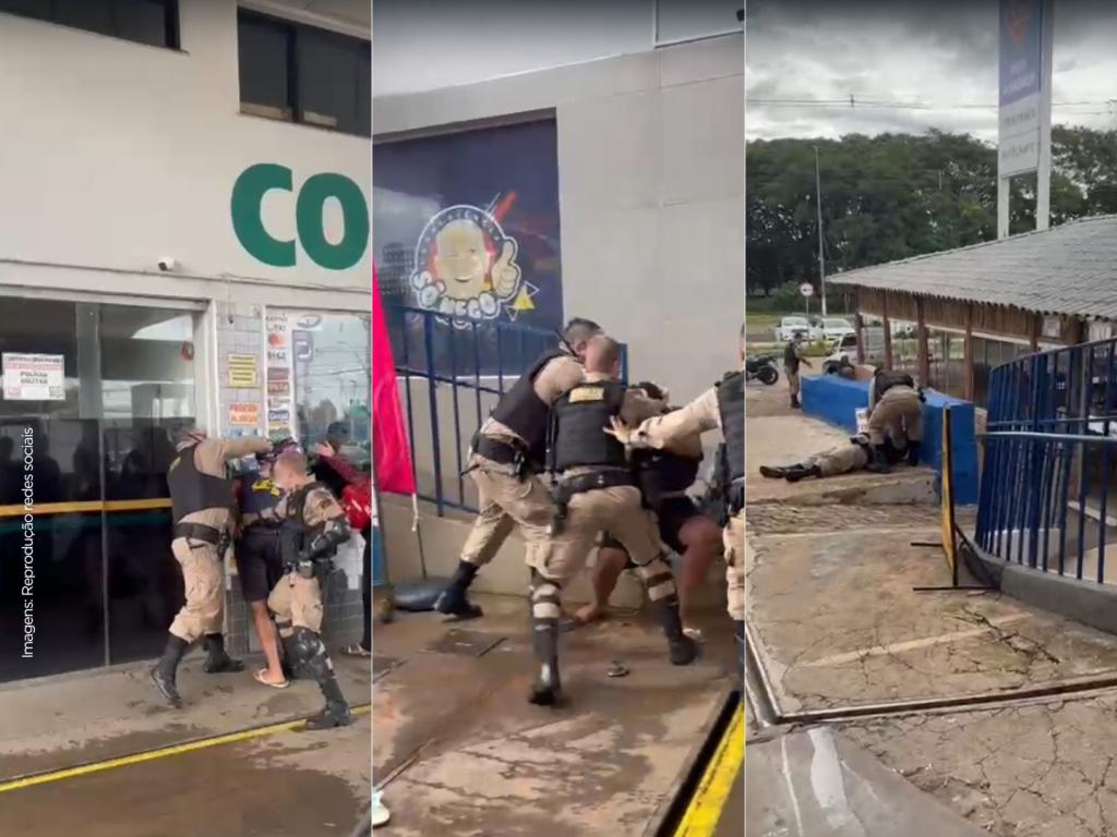 Motociclista e policiais ficam feridos durante abordagem no bairro...