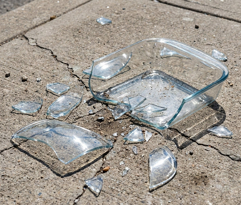 Mulher fica ferida após ser atingida por travessa de...