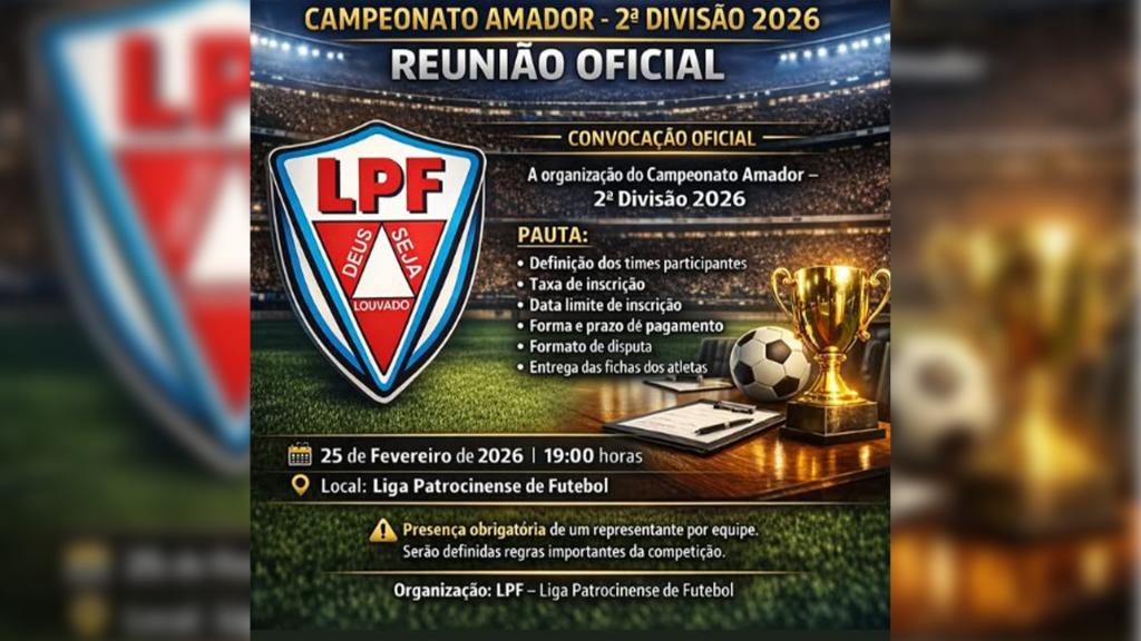 Reunião nesta quarta-feira vai definir critérios do Campeonato Amador...